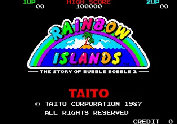 Rainbow Islands (new version) screen shot title